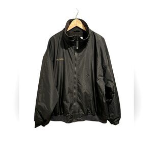 Columbia Mens Size XXL Black Windbreaker Lightweight Fleece Jacket Fall